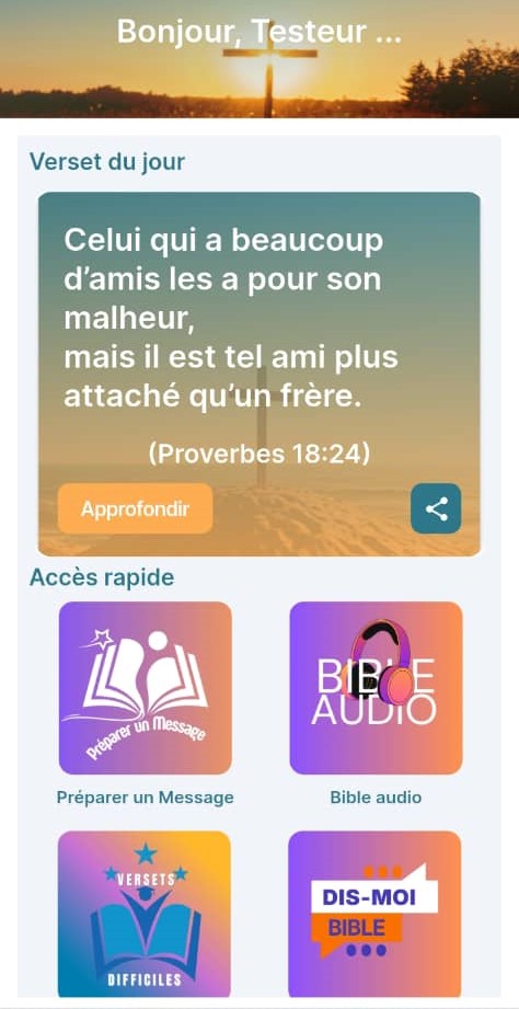 Application GoSermon — verset du jour