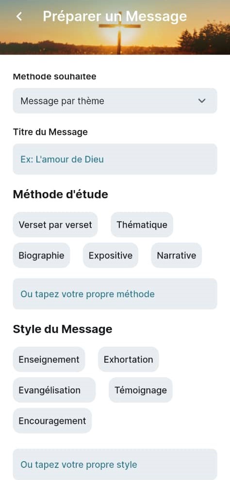 Préparer un message dans GoSermon